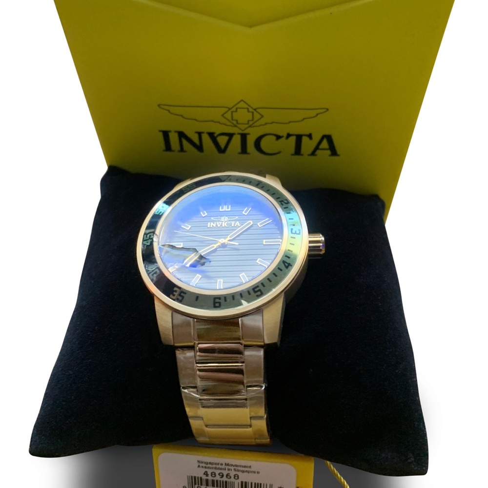 Invicta Gold and Blue Timepiece